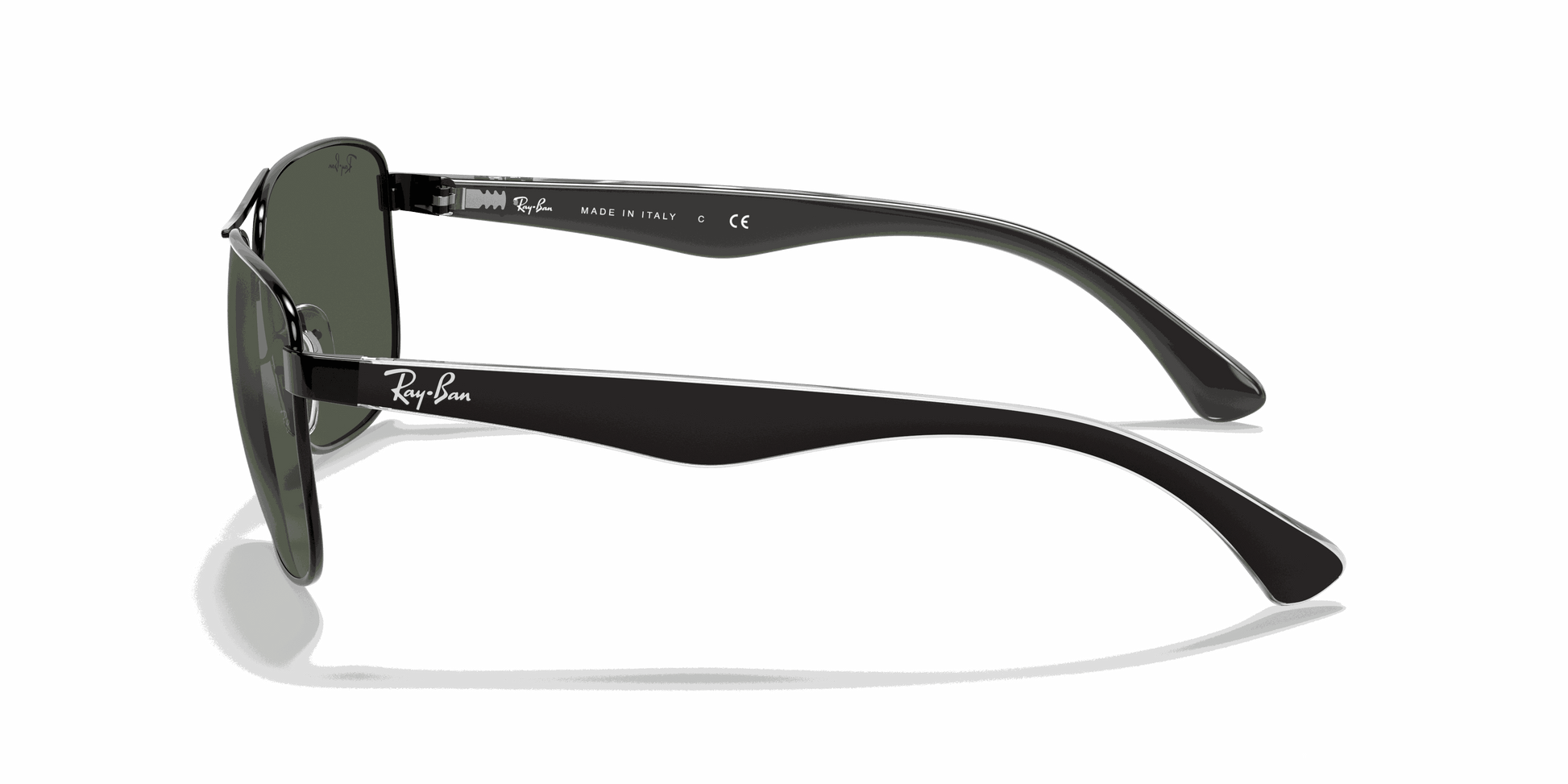 [Green Lenses, Polished Black Frame]
