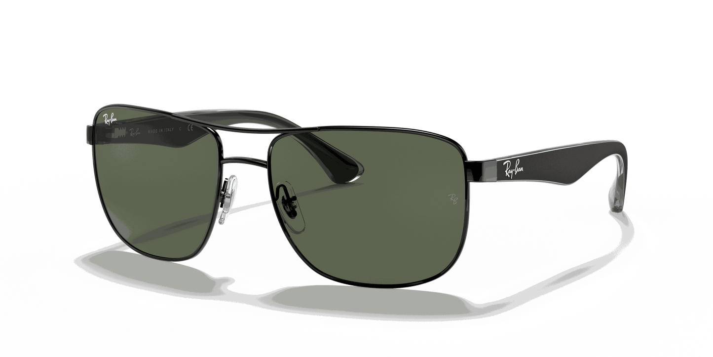 [Green Lenses, Polished Black Frame]