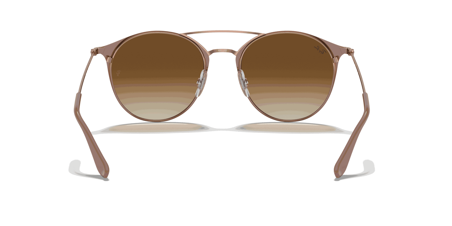 [Light Brown Gradient Lenses, Polished Beige On Copper Frame]