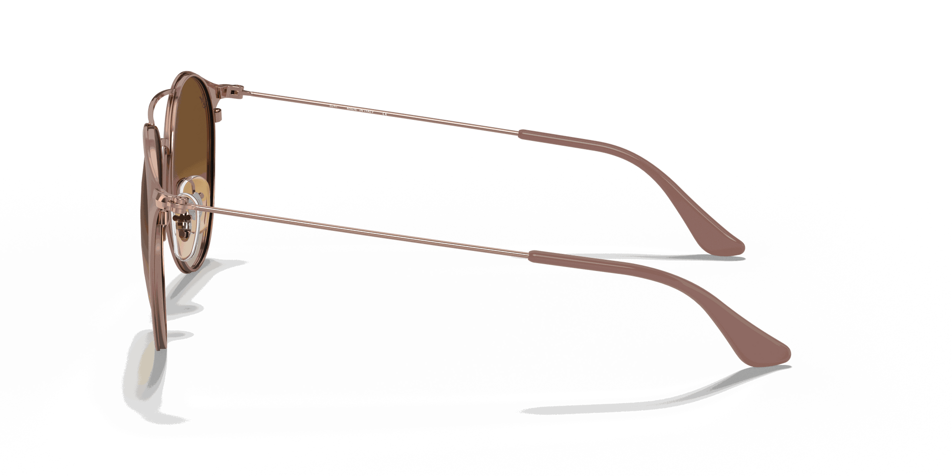 [Light Brown Gradient Lenses, Polished Beige On Copper Frame]