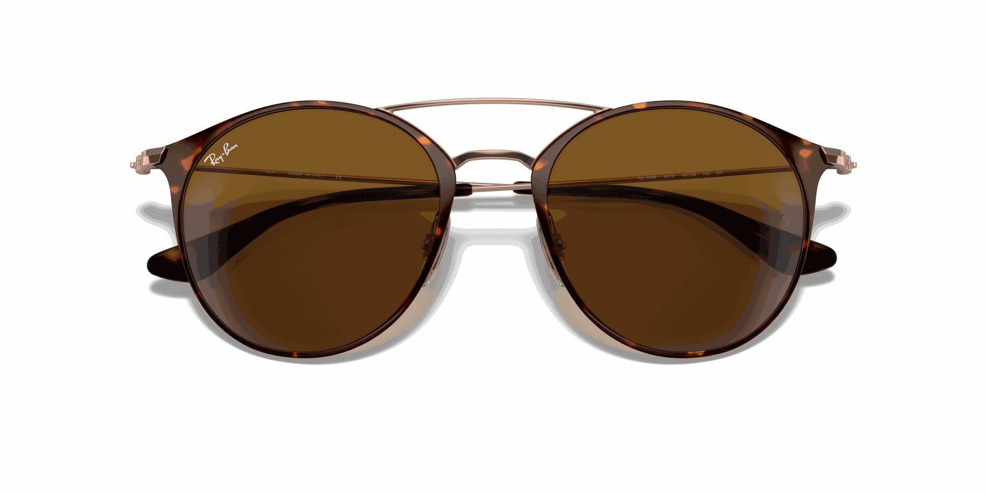[B-15 Brown Lenses, Polished Havana Frame]