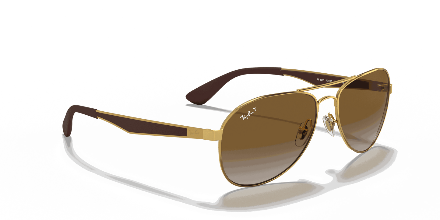 [Brown Lenses, Polished Arista Gold Frame]