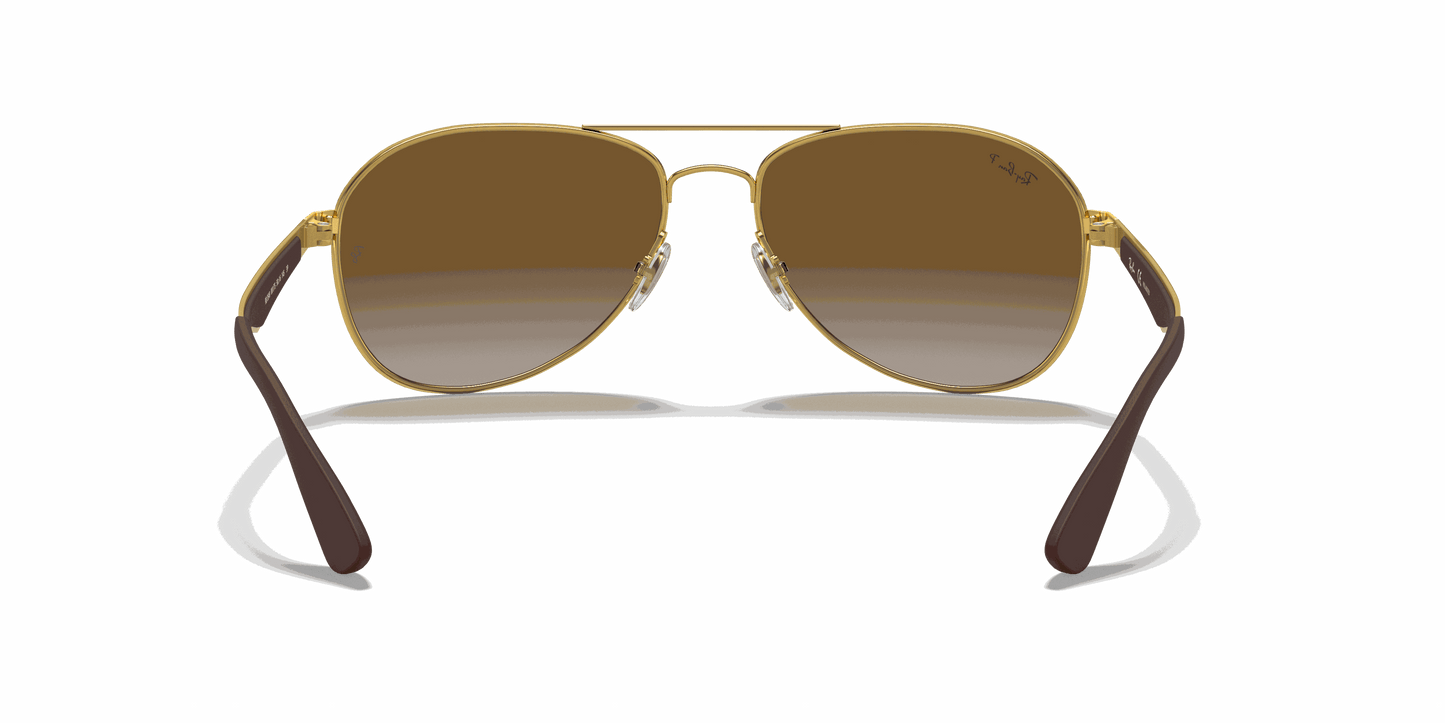 [Brown Lenses, Polished Arista Gold Frame]