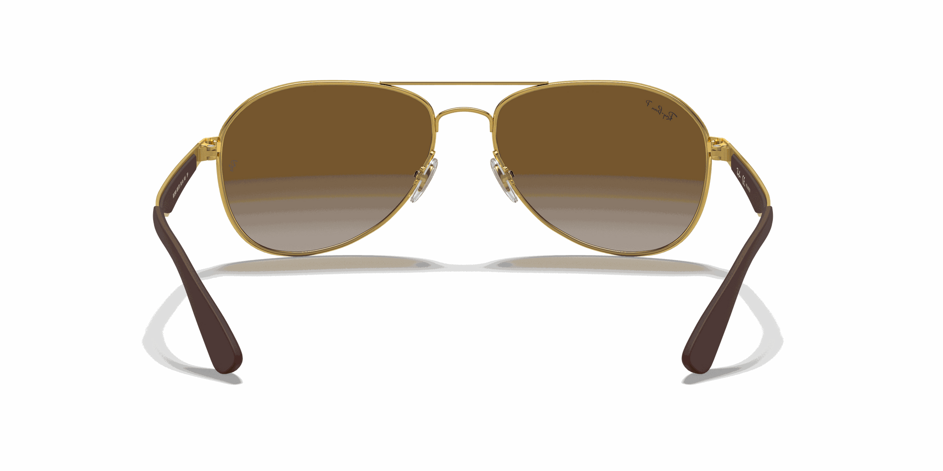[Brown Lenses, Polished Arista Gold Frame]