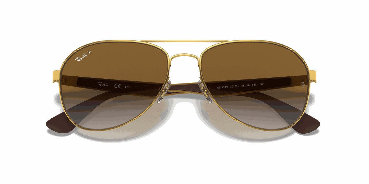 [Brown Lenses, Polished Arista Gold Frame]