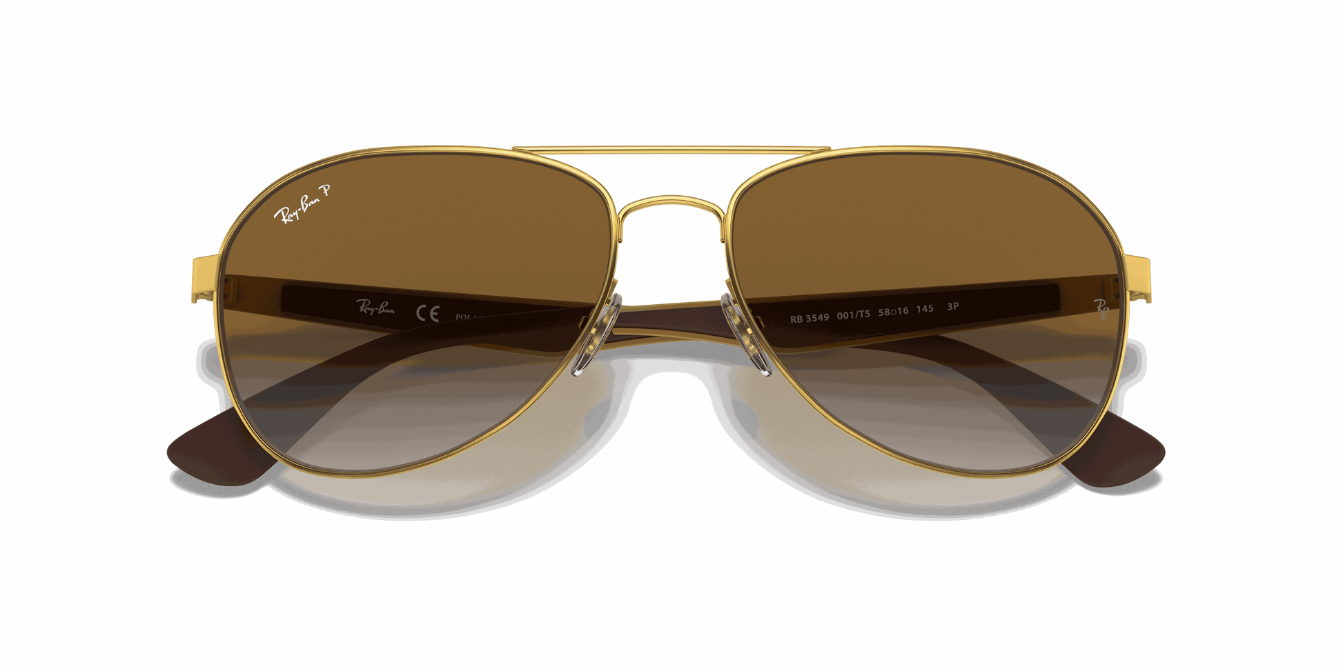 [Brown Lenses, Polished Arista Gold Frame]