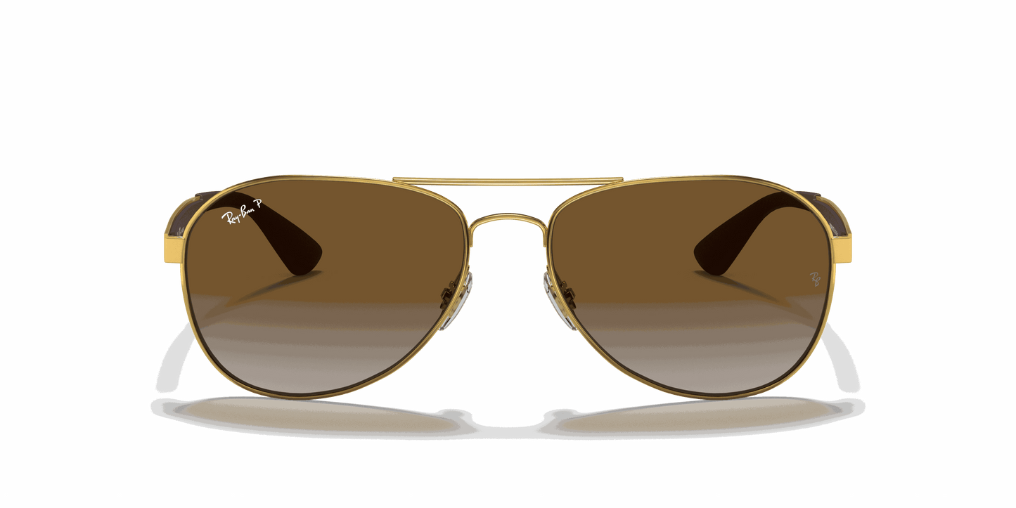 [Brown Lenses, Polished Arista Gold Frame]