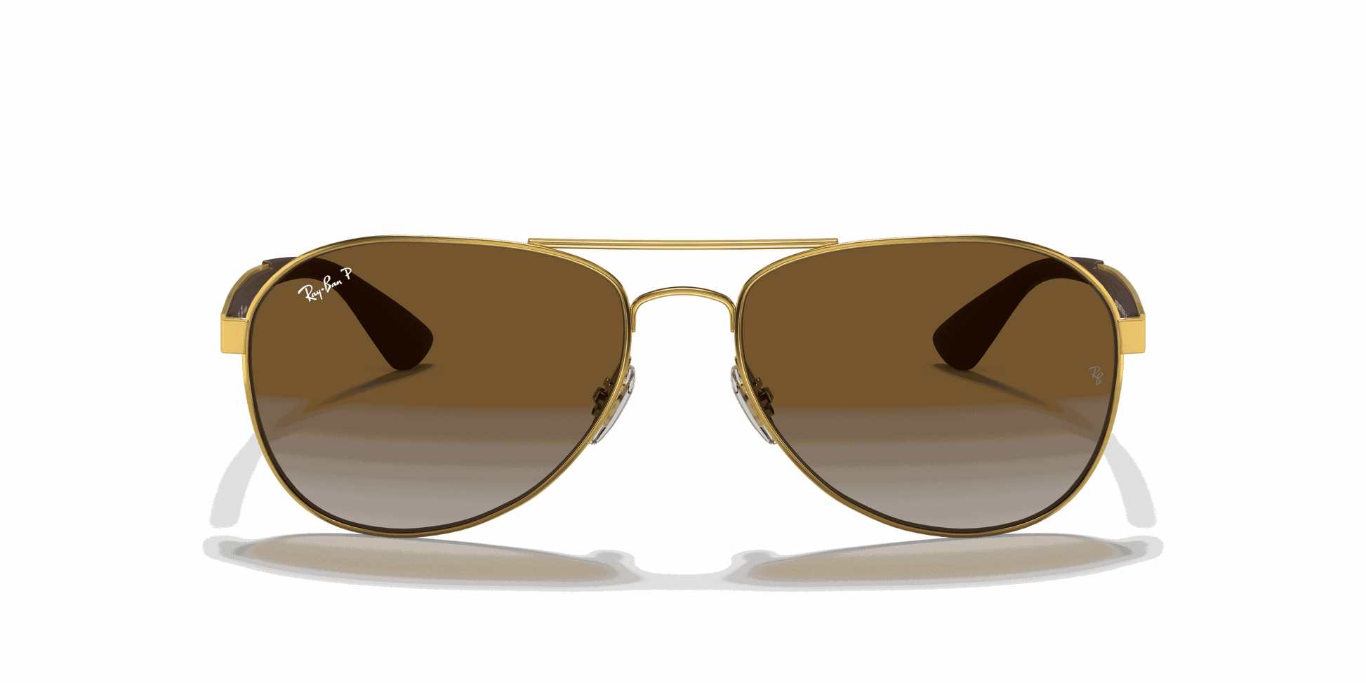 [Brown Lenses, Polished Arista Gold Frame]