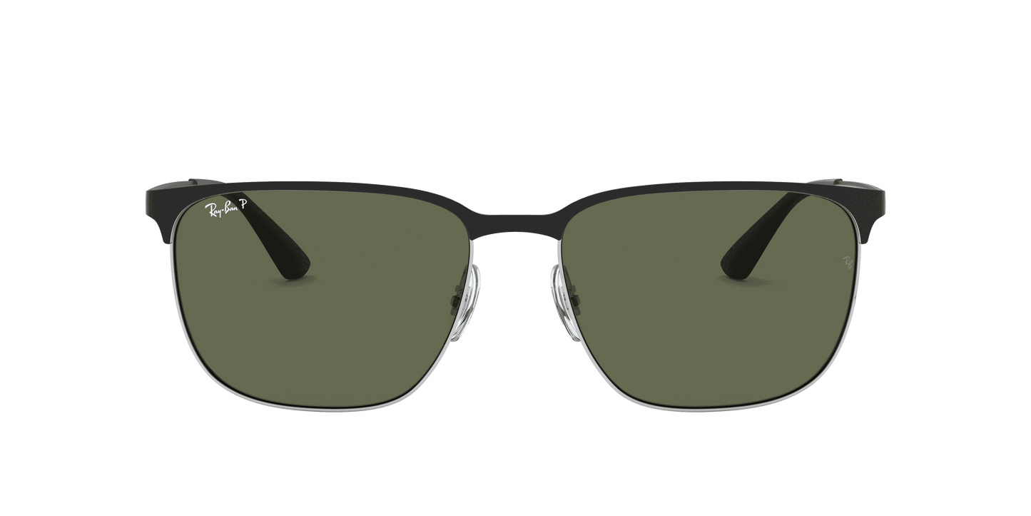 [G-15 Green Lenses, Polished Black On Silver Frame]