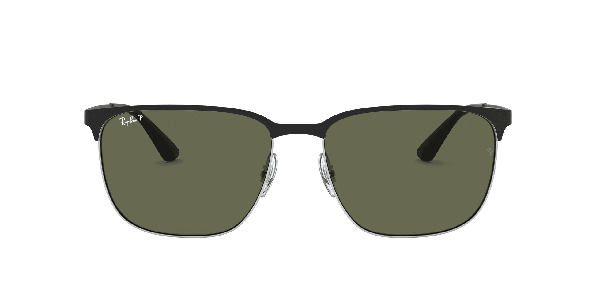 [G-15 Green Lenses, Polished Black On Silver Frame]