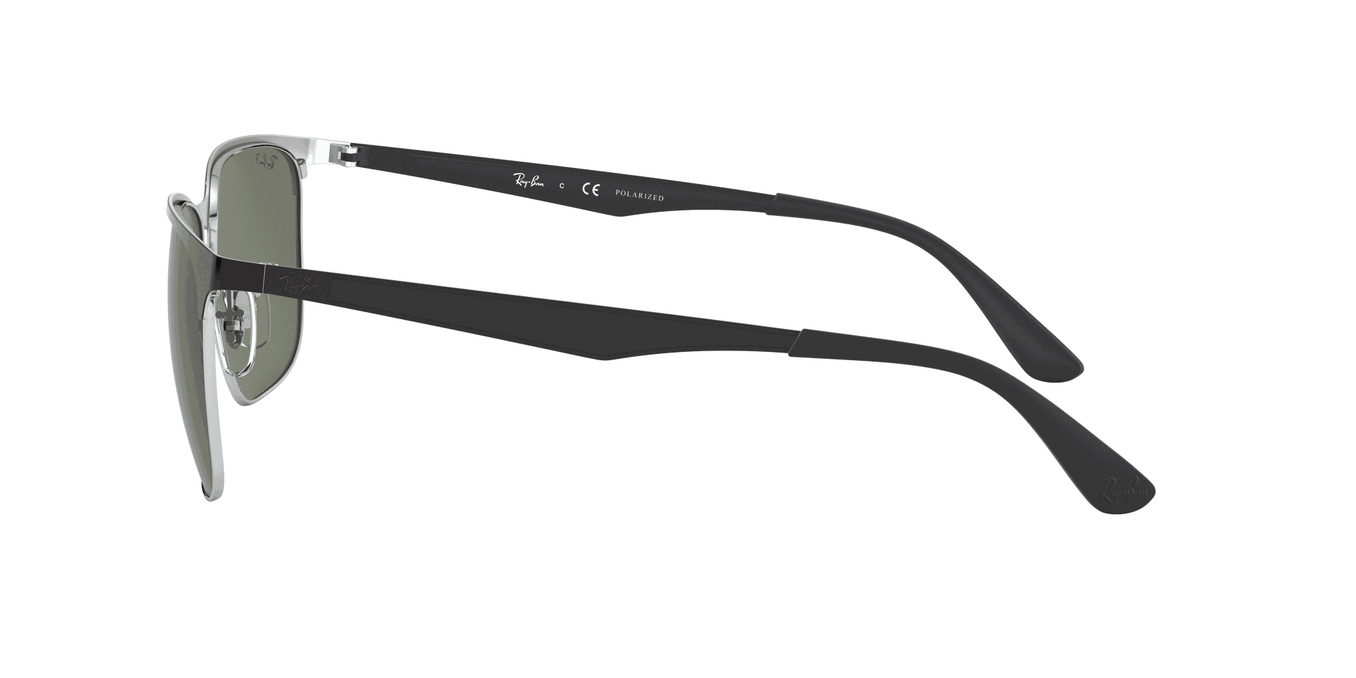 [G-15 Green Lenses, Polished Black On Silver Frame]