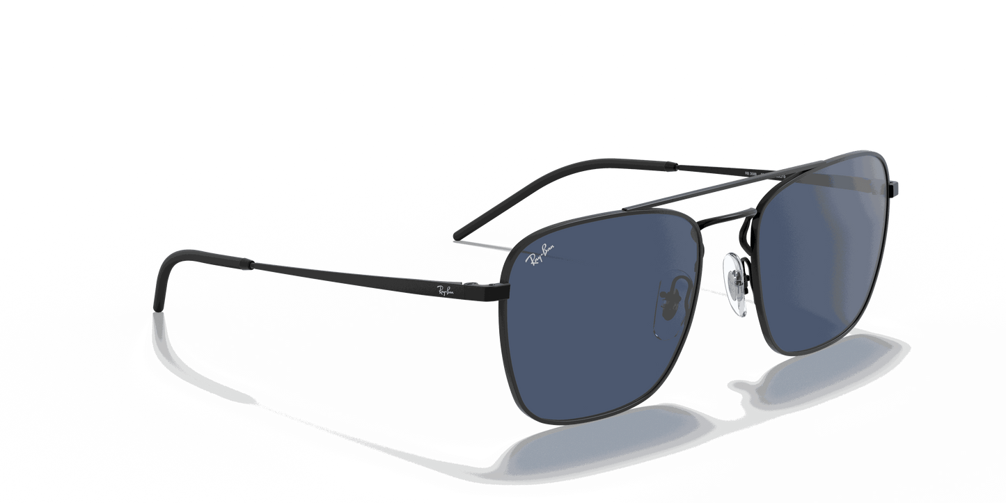[Dark Blue Lenses, Matte Rubber Black Frame]