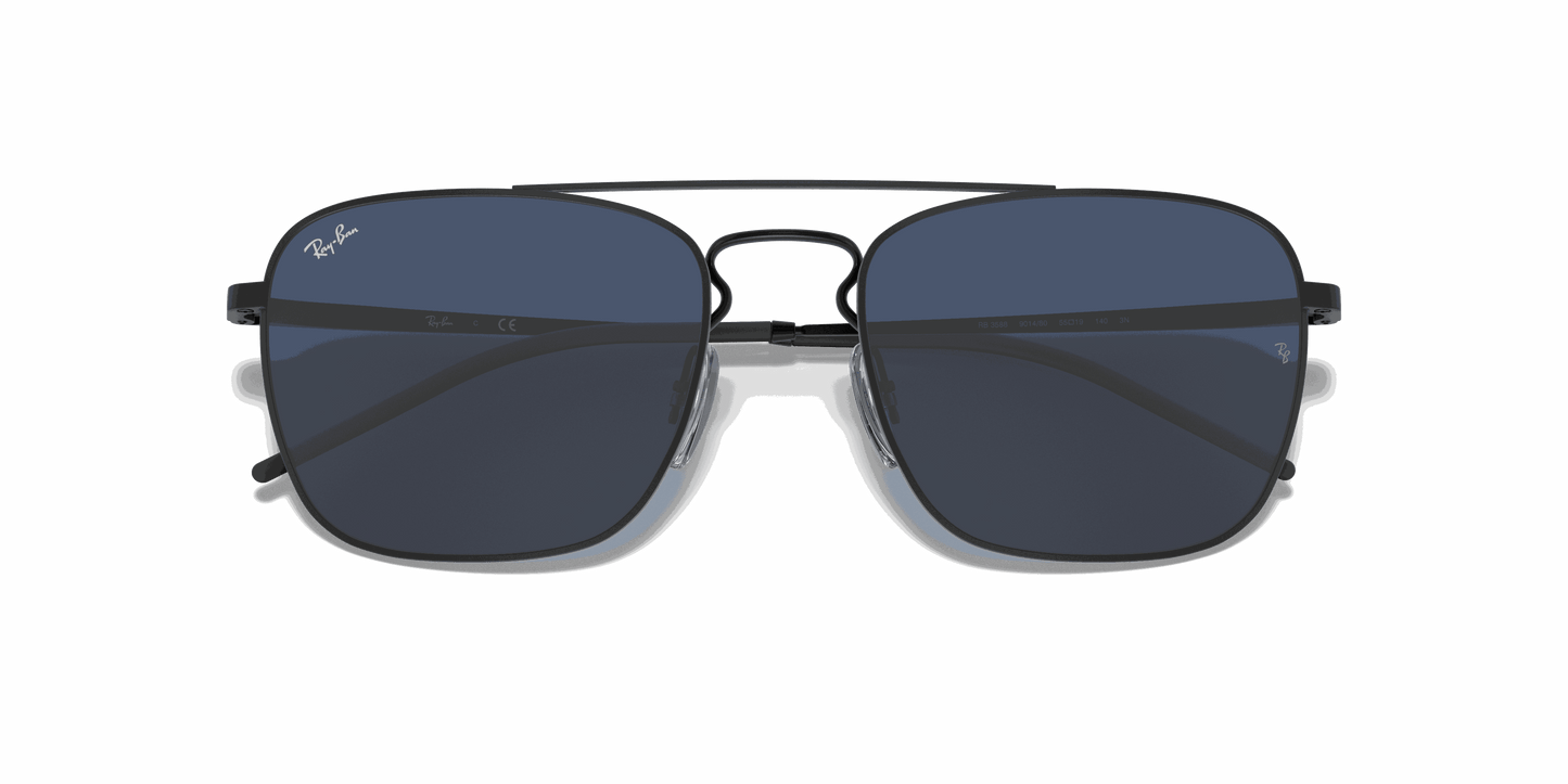 [Dark Blue Lenses, Matte Rubber Black Frame]