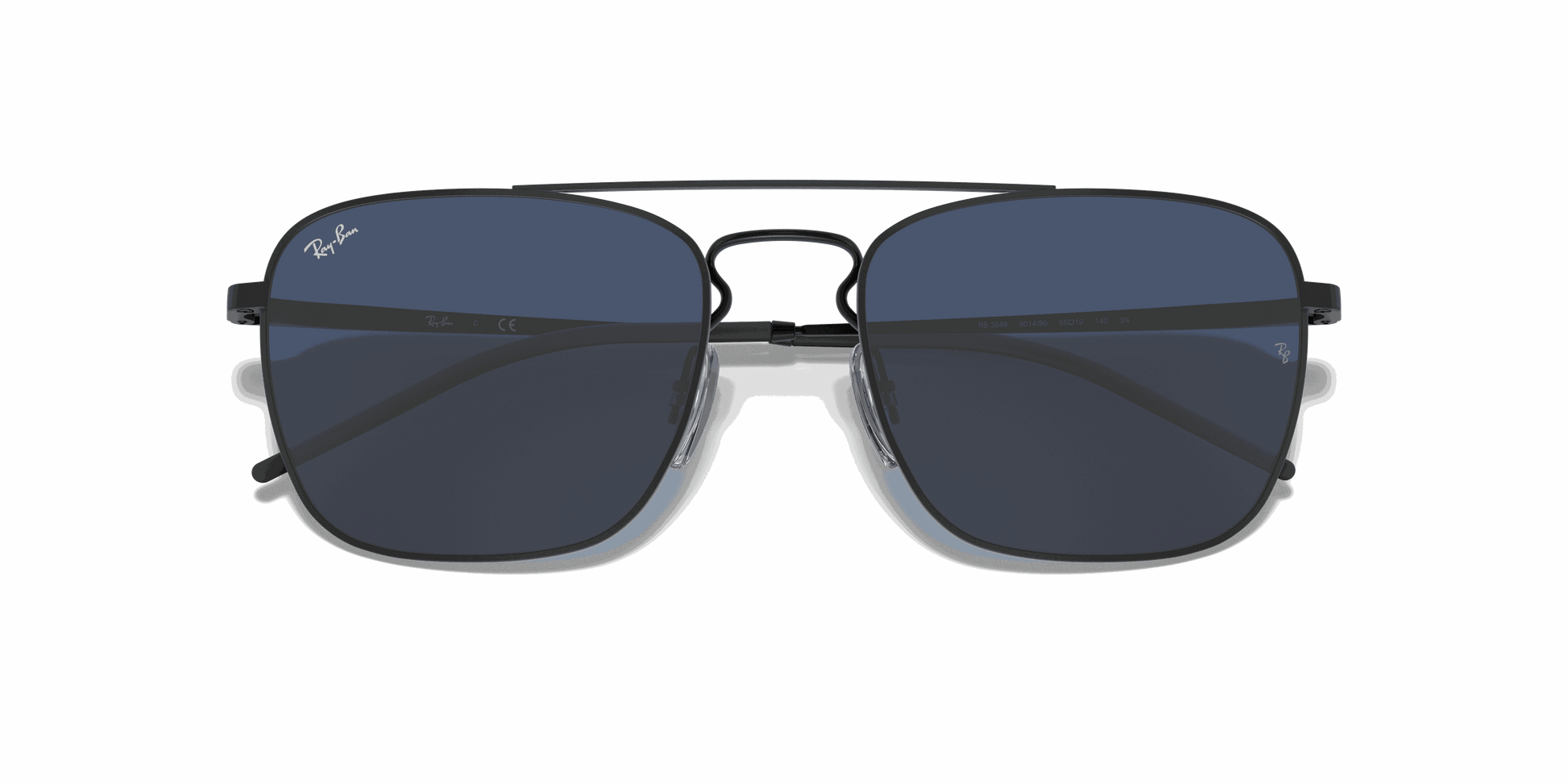 [Dark Blue Lenses, Matte Rubber Black Frame]