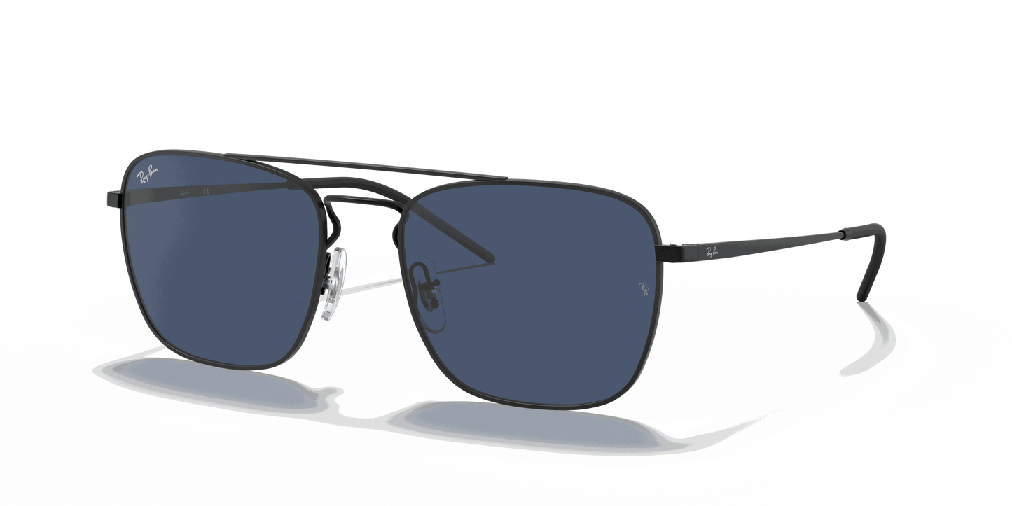 [Dark Blue Lenses, Matte Rubber Black Frame]