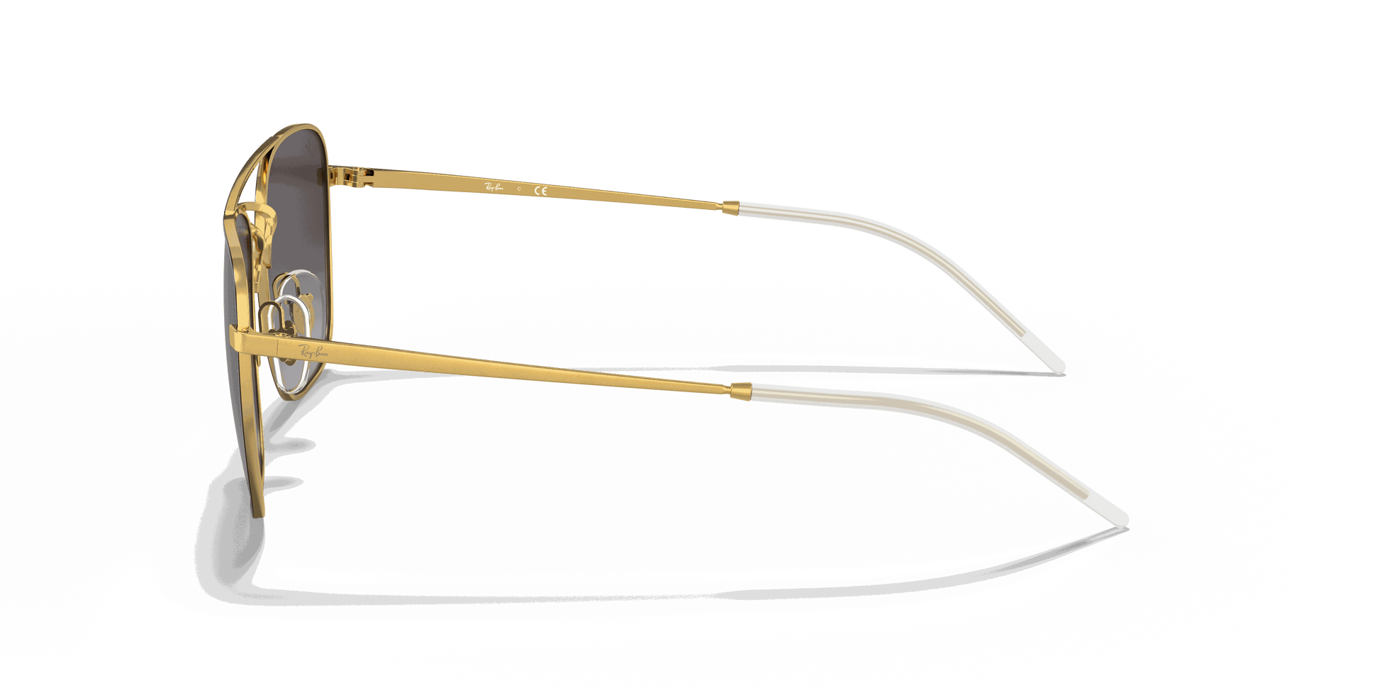 [Grey Lenses, Polished Black On Gold Frame]