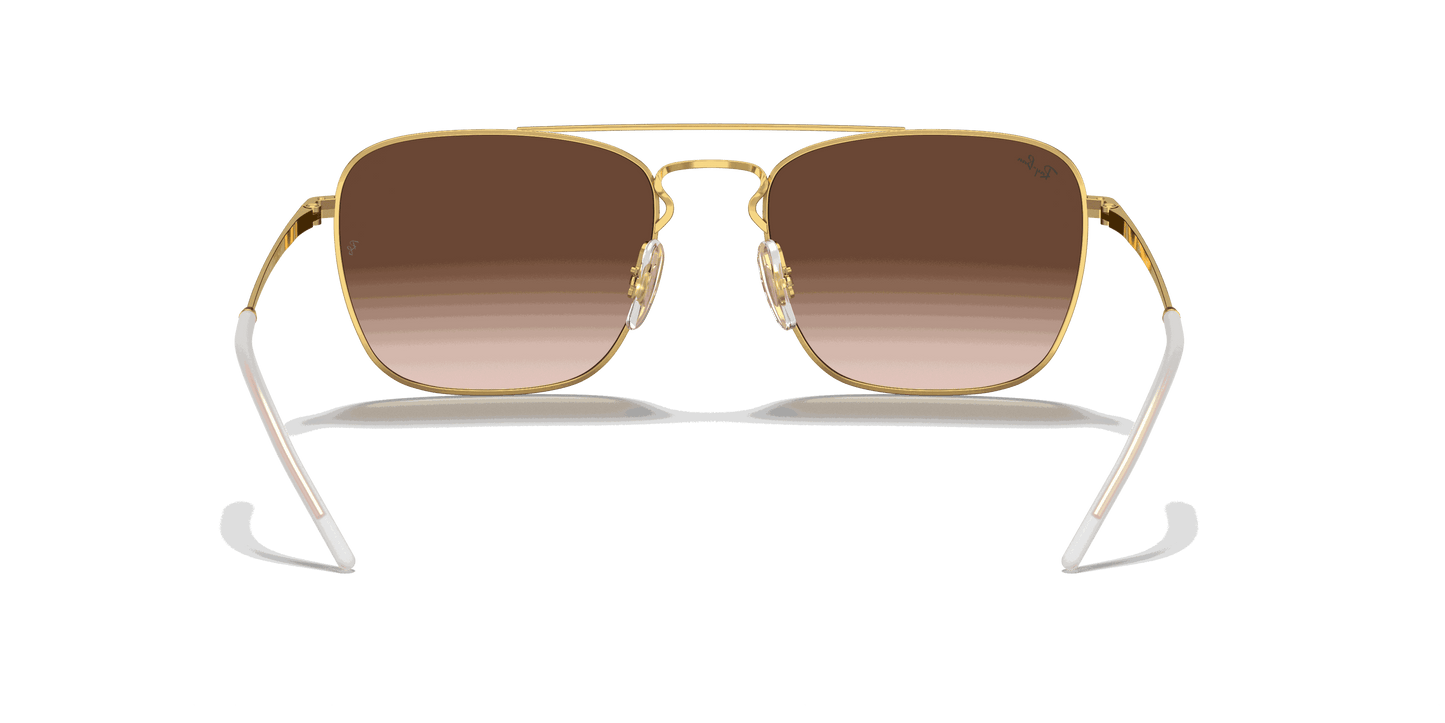 [Brown Gradient Dark Brown Lenses, Polished Brown On Gold Frame]