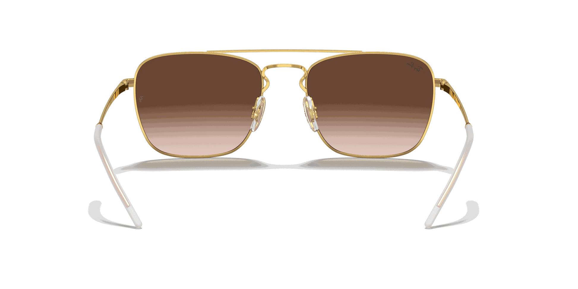 [Brown Gradient Dark Brown Lenses, Polished Brown On Gold Frame]