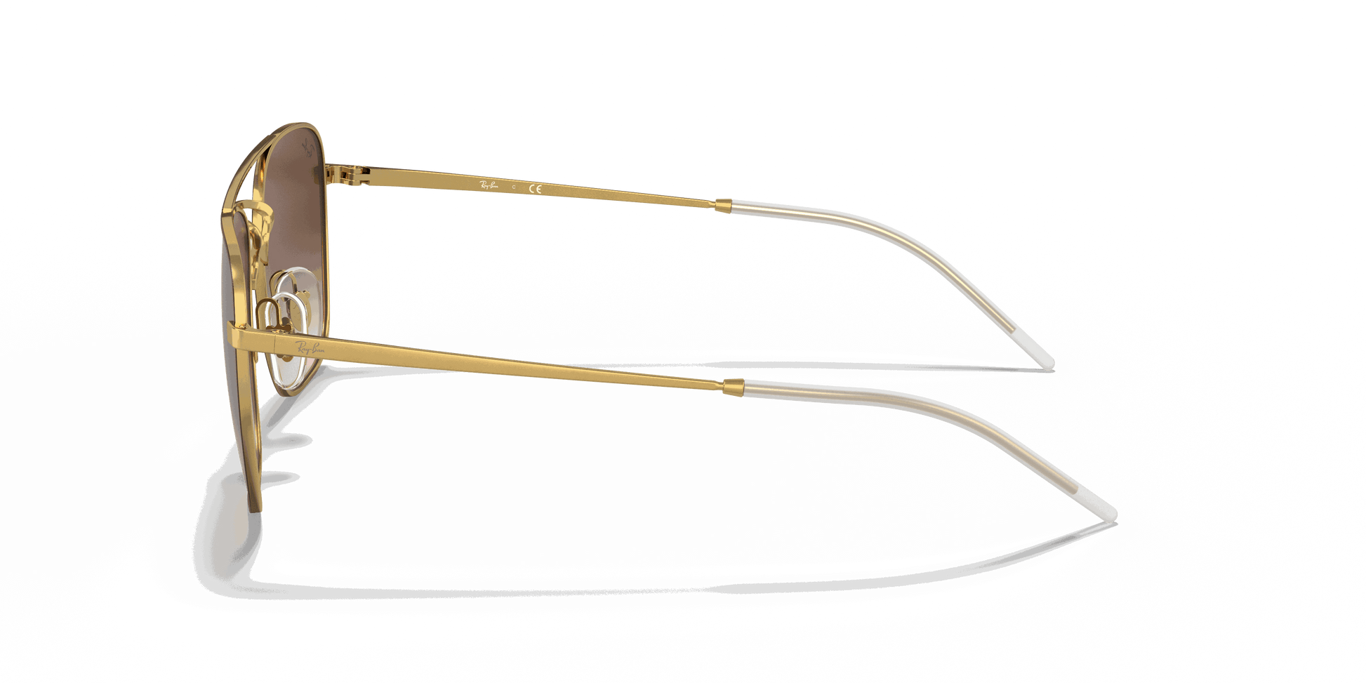 [Brown Gradient Dark Brown Lenses, Polished Brown On Gold Frame]