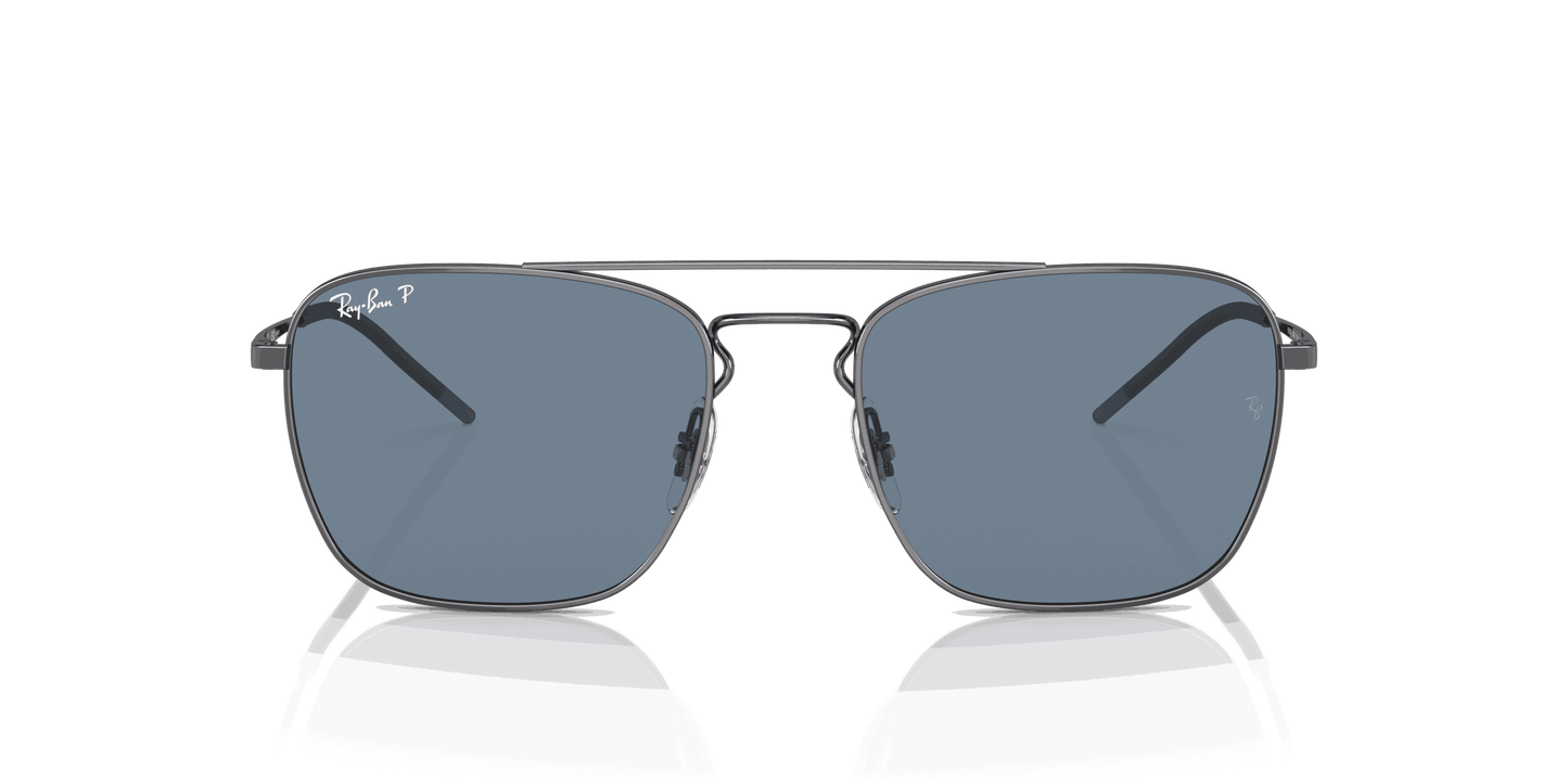 [Dark Blue Lenses, Polished Gunmetal Frame]