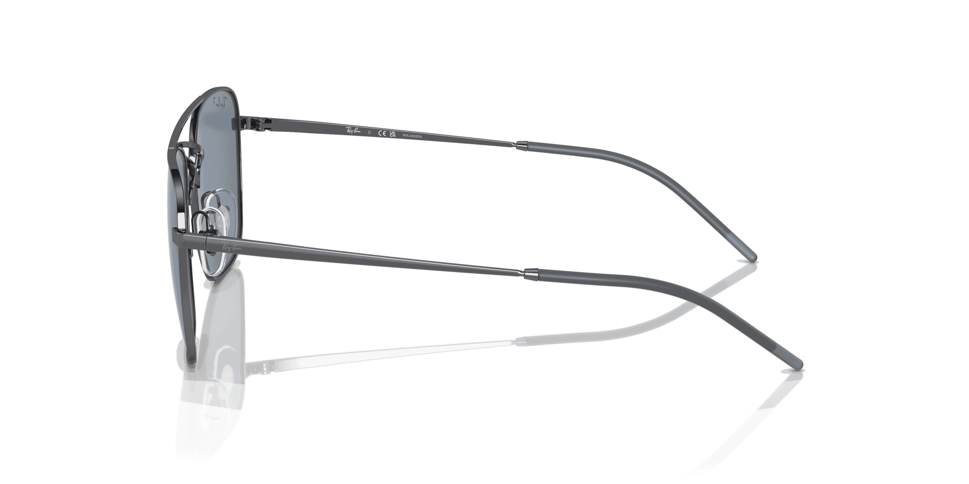 [Dark Blue Lenses, Polished Gunmetal Frame]