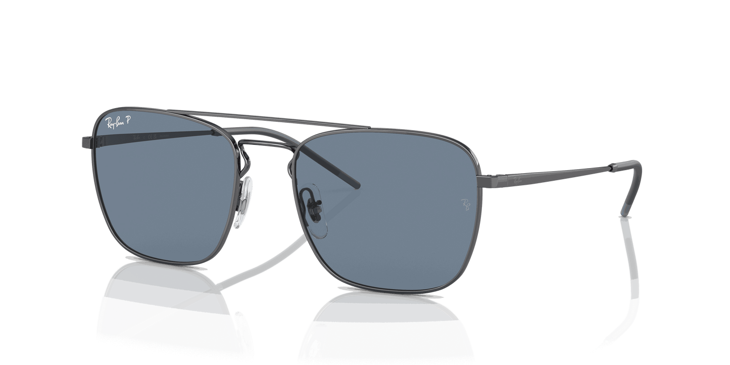 [Dark Blue Lenses, Polished Gunmetal Frame]