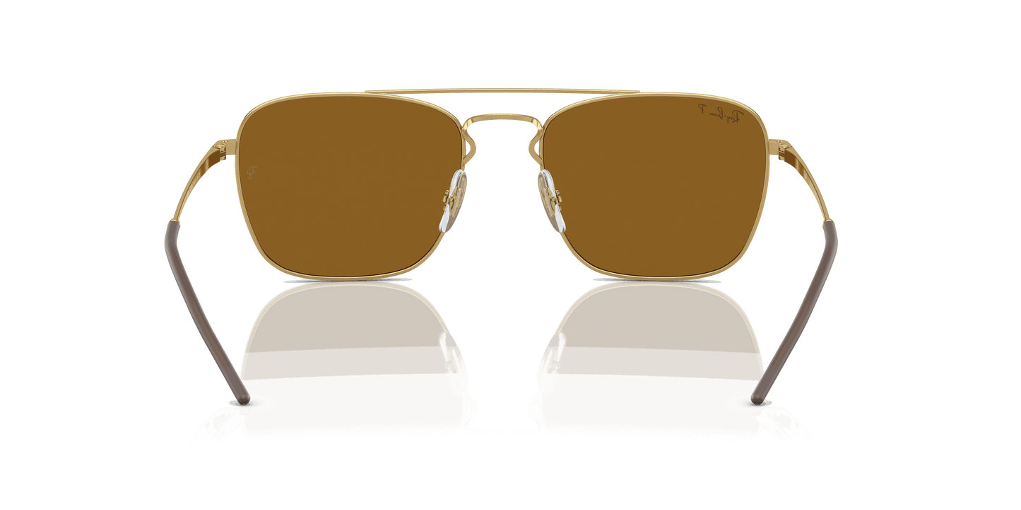 [Dark Brown Lenses, Polished Arista Gold Frame]