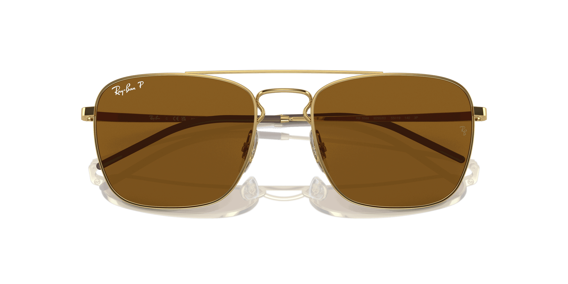 [Dark Brown Lenses, Polished Arista Gold Frame]