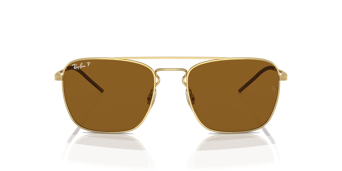 [Dark Brown Lenses, Polished Arista Gold Frame]