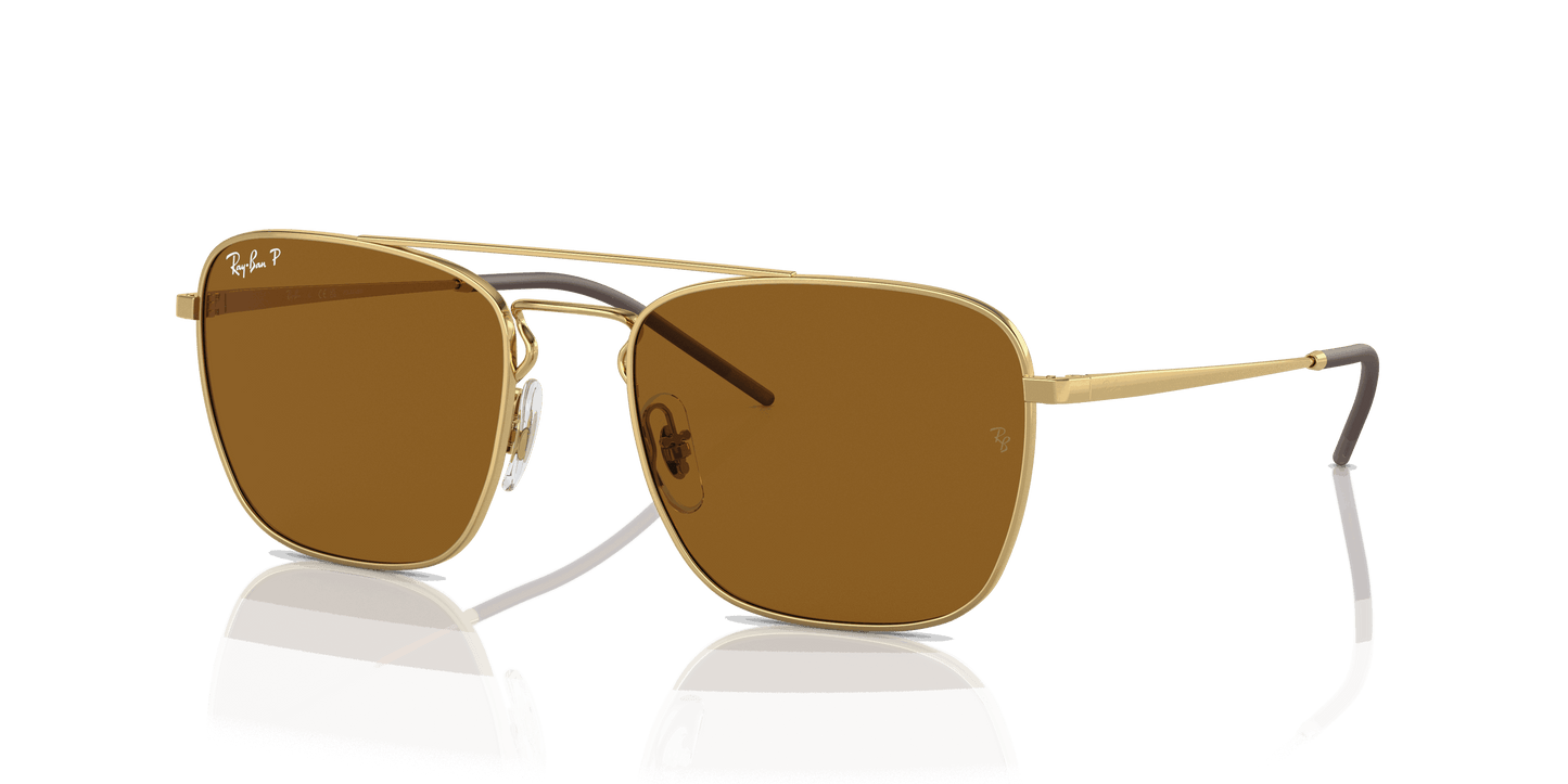 [Dark Brown Lenses, Polished Arista Gold Frame]