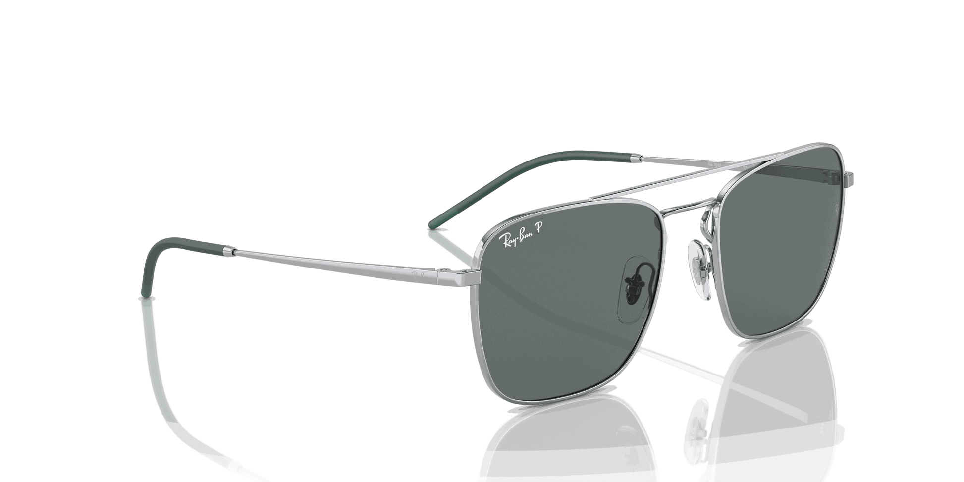 [Grey Lenses, Polished Silver Frame]