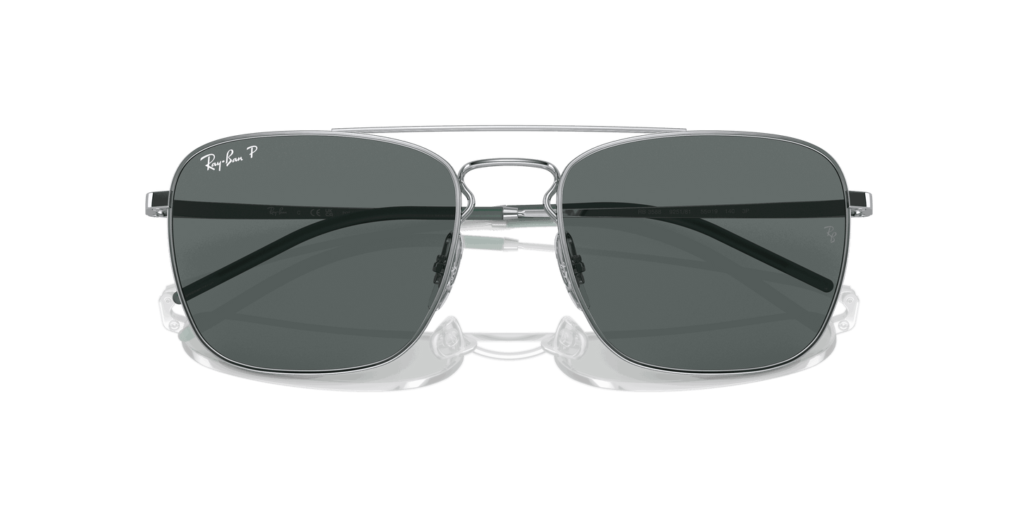 [Grey Lenses, Polished Silver Frame]