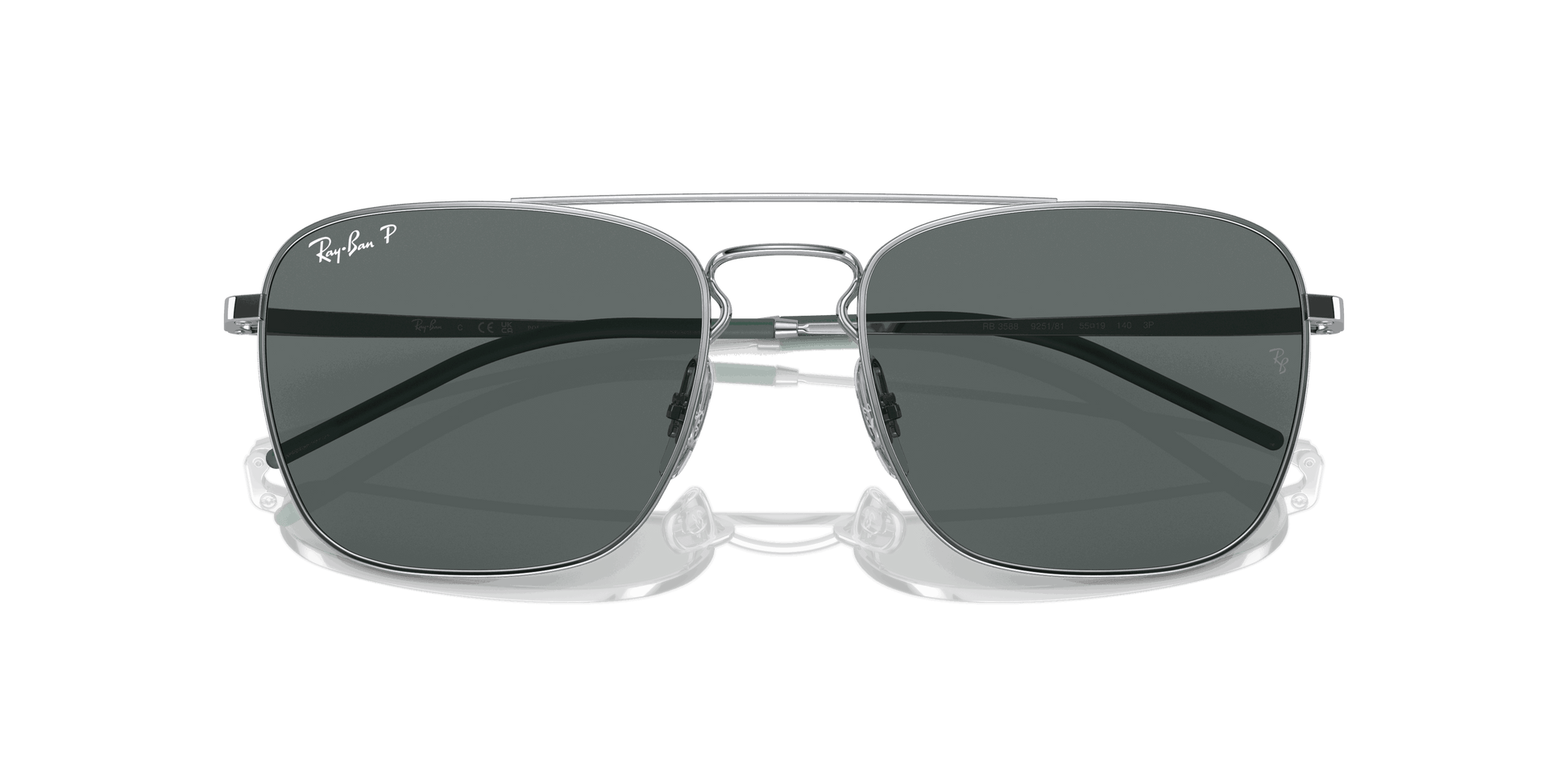 [Grey Lenses, Polished Silver Frame]