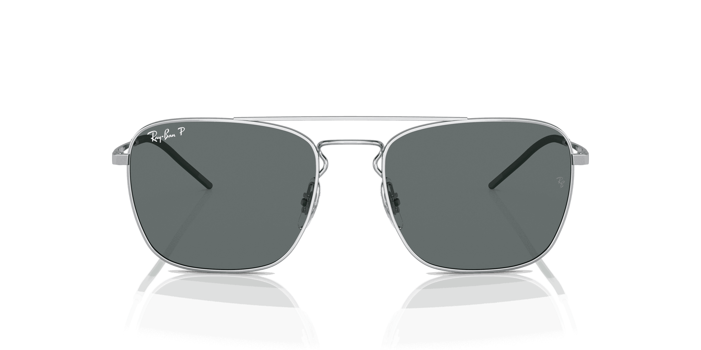 [Grey Lenses, Polished Silver Frame]