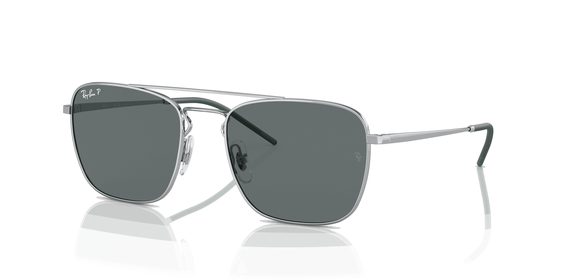 [Grey Lenses, Polished Silver Frame]