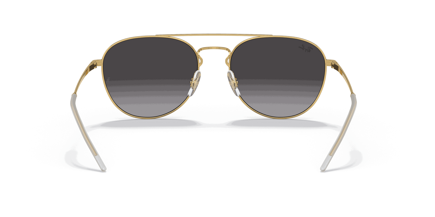 [Grey Lenses, Polished Black On Gold Frame]