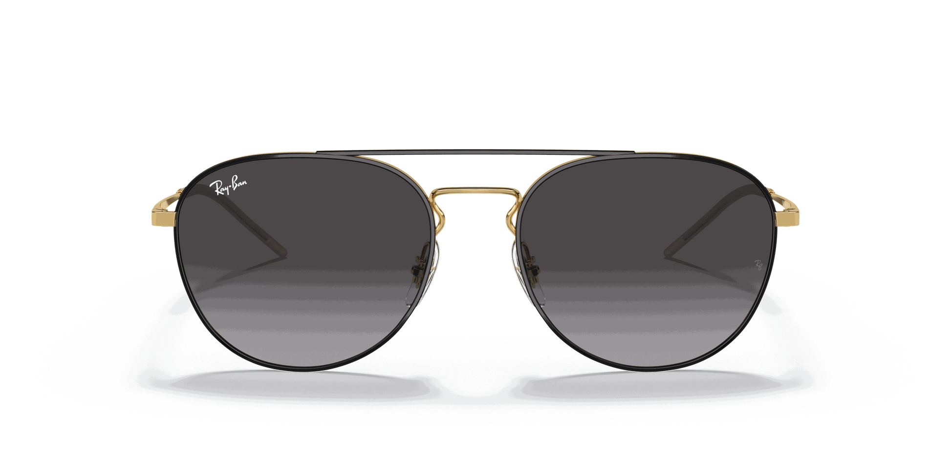 [Grey Lenses, Polished Black On Gold Frame]