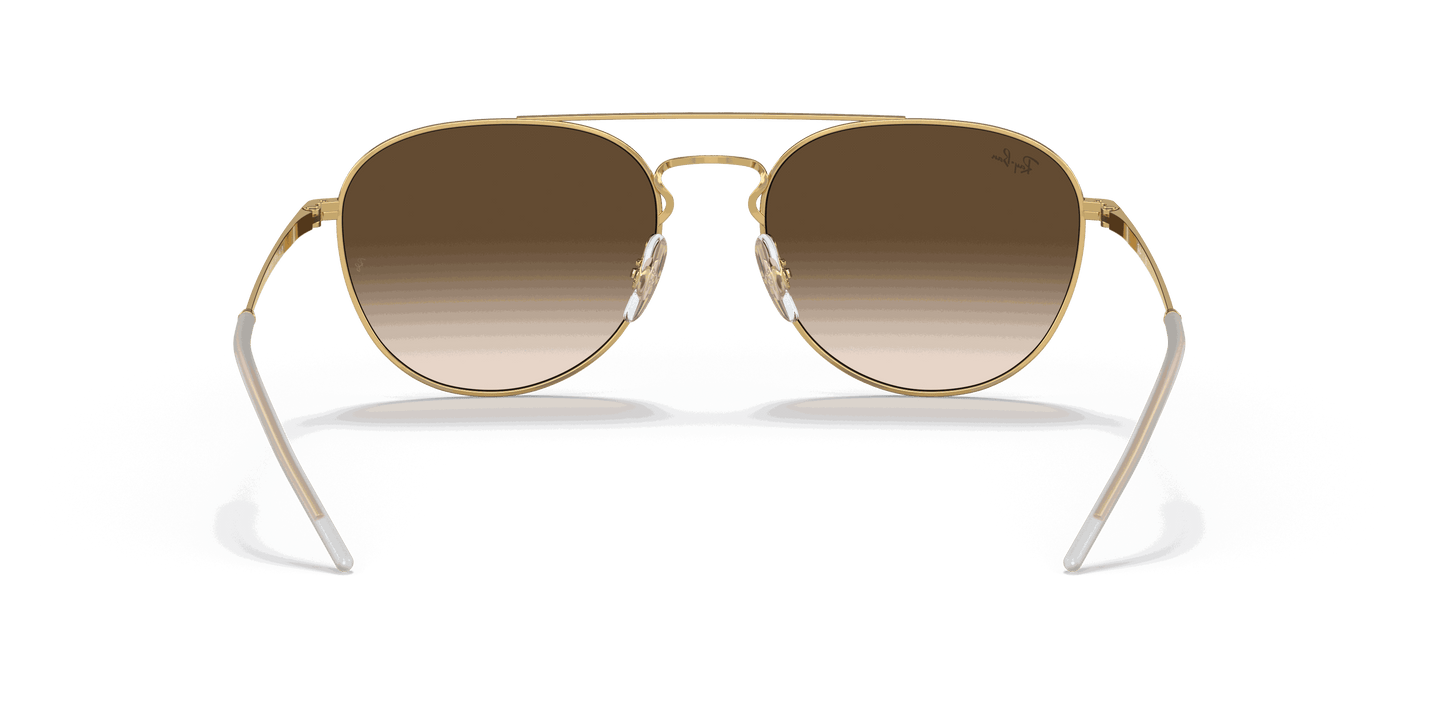 [Brown Gradient Dark Brown Lenses, Polished Brown On Gold Frame]