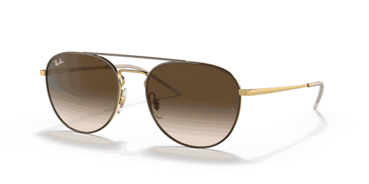 [Brown Gradient Dark Brown Lenses, Polished Brown On Gold Frame]