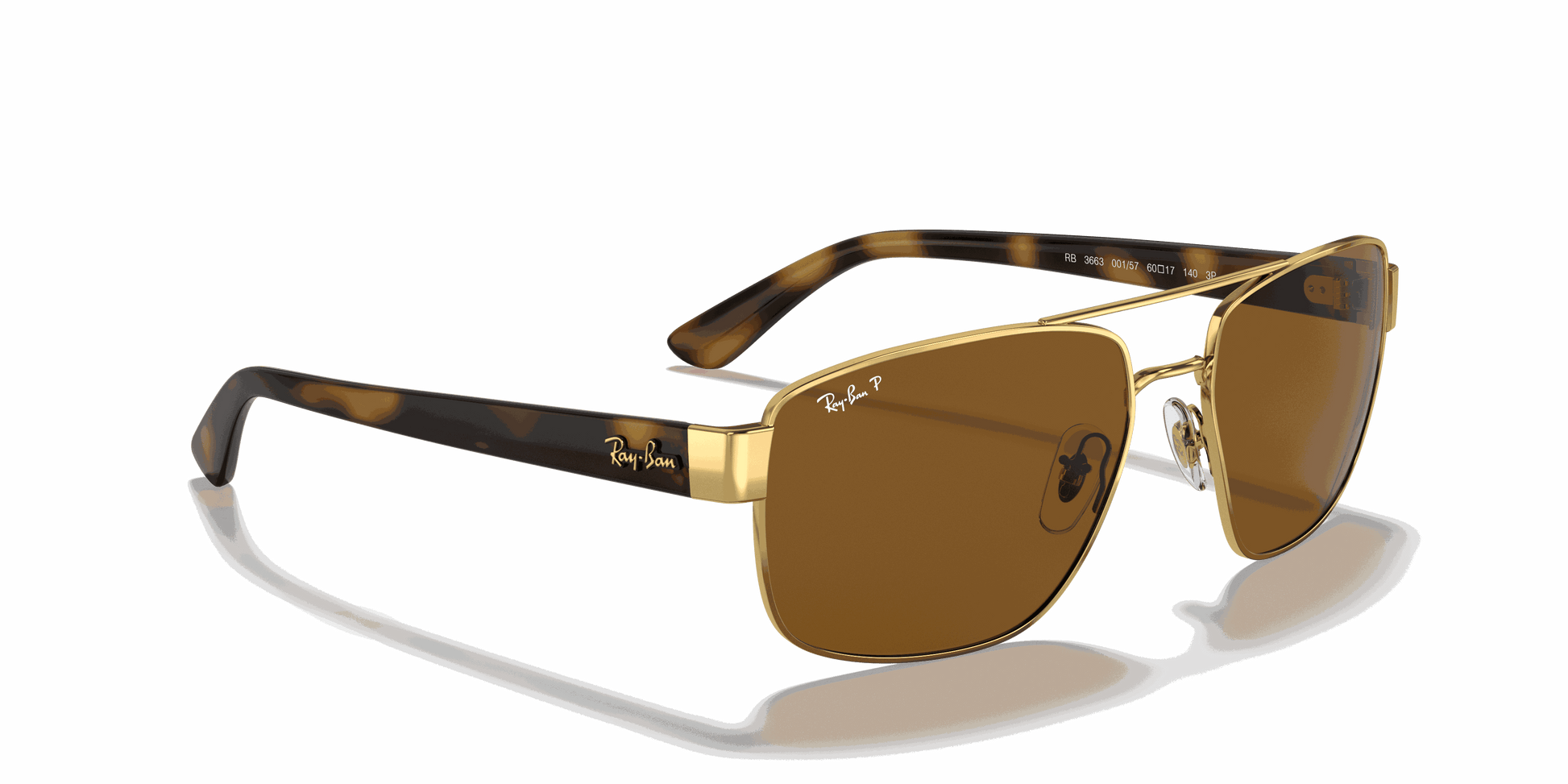 [B-15 Brown Lenses, Polished Arista Gold Frame]