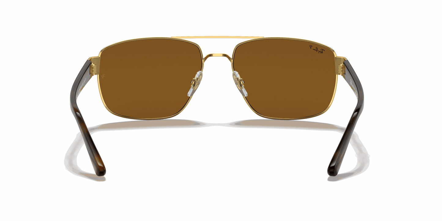 [B-15 Brown Lenses, Polished Arista Gold Frame]