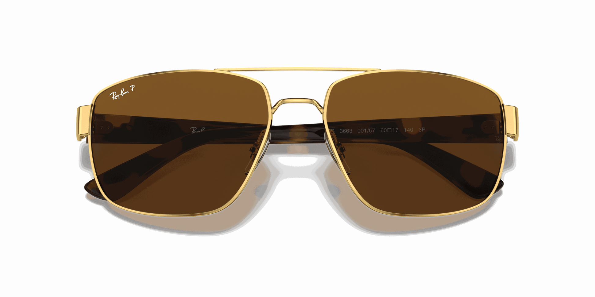 [B-15 Brown Lenses, Polished Arista Gold Frame]