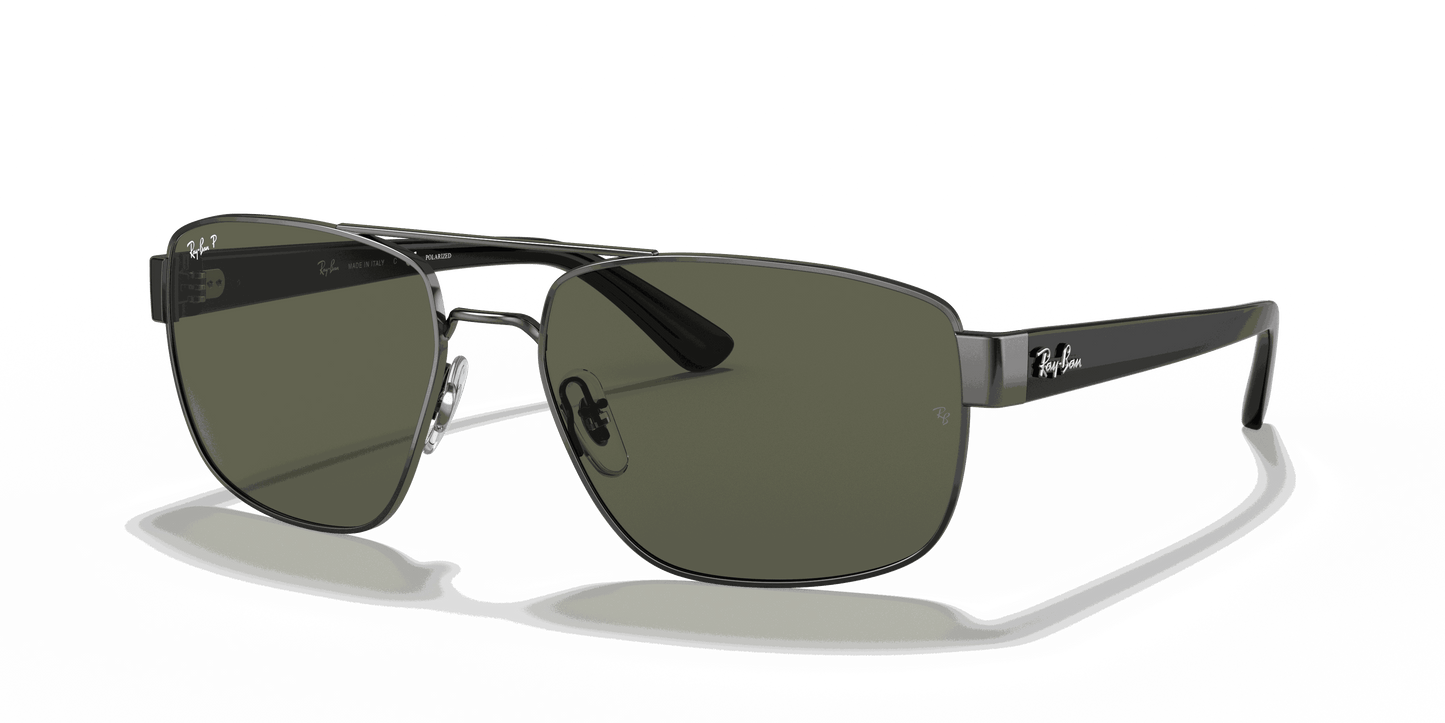[G-15 Green Lenses, Polished Gunmetal Frame]