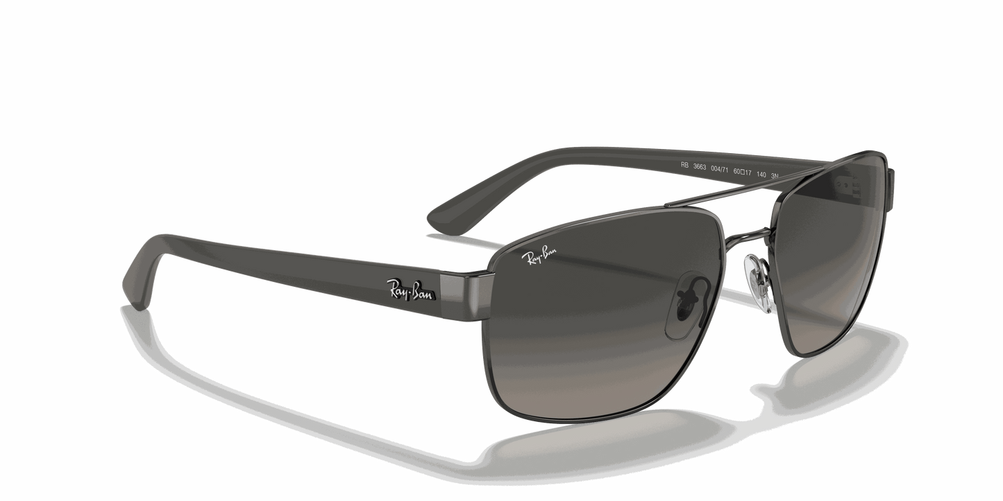 [Grey Gradient Lenses, Polished Gunmetal Frame]