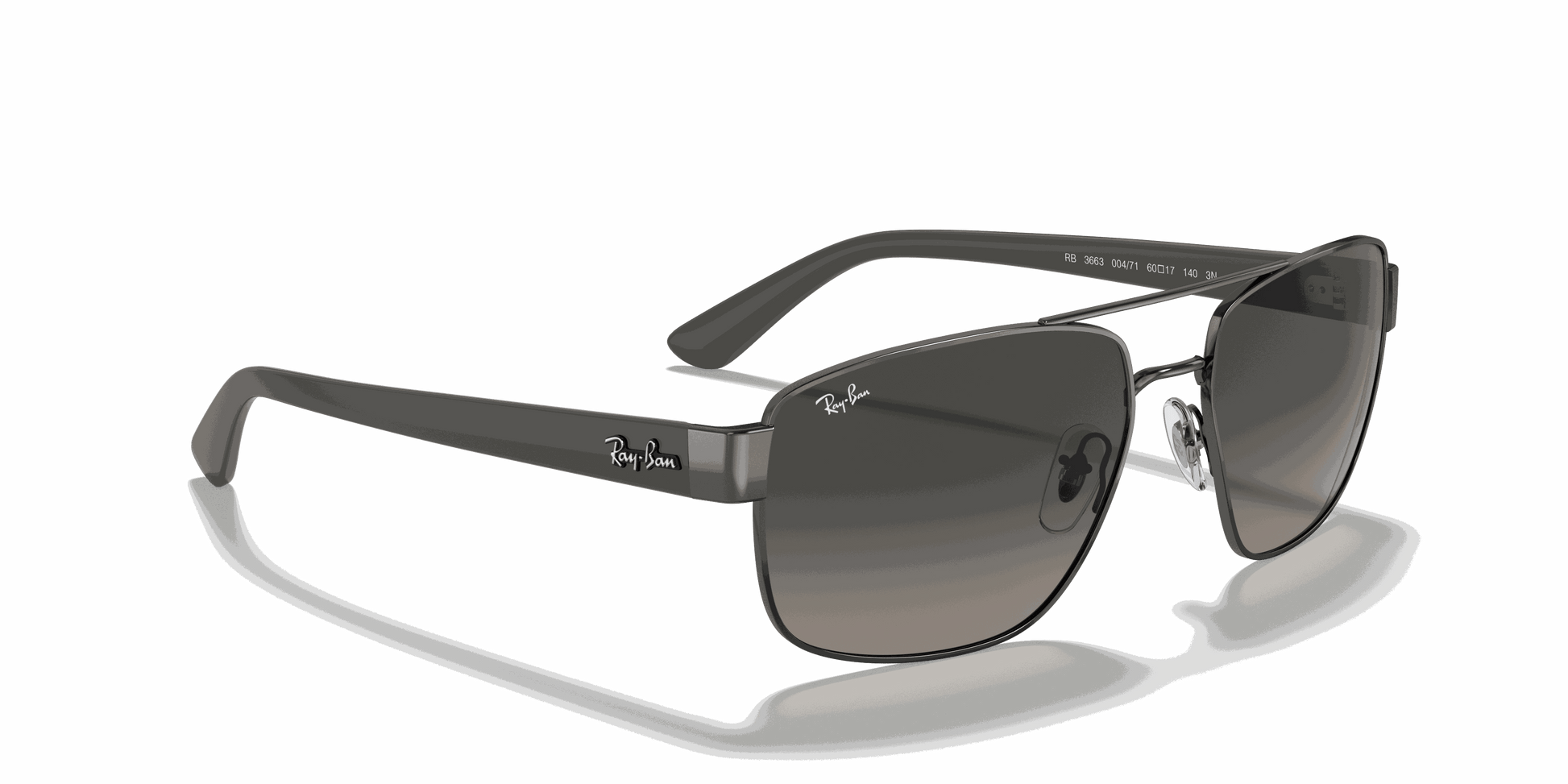 [Grey Gradient Lenses, Polished Gunmetal Frame]