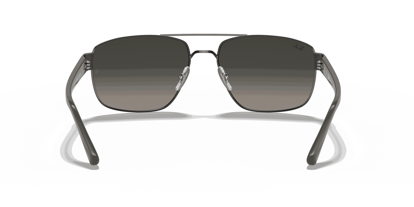[Grey Gradient Lenses, Polished Gunmetal Frame]