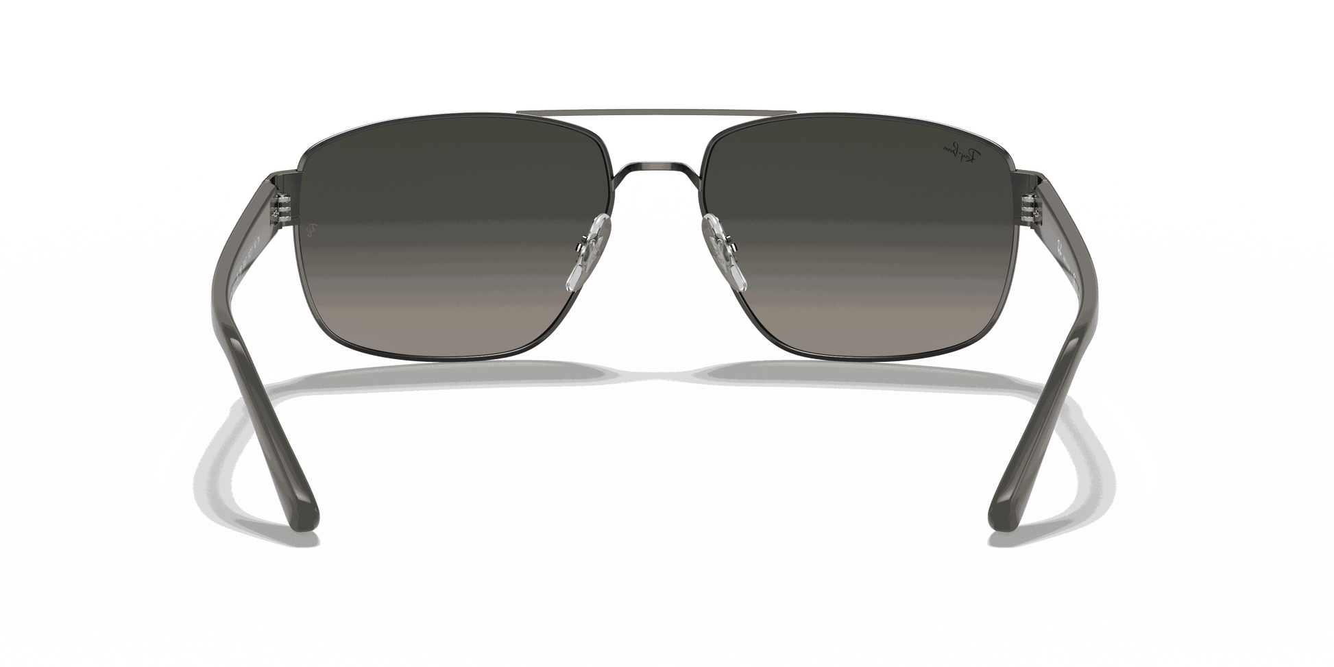 [Grey Gradient Lenses, Polished Gunmetal Frame]