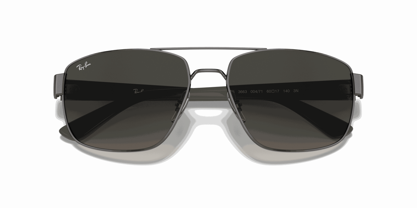 [Grey Gradient Lenses, Polished Gunmetal Frame]