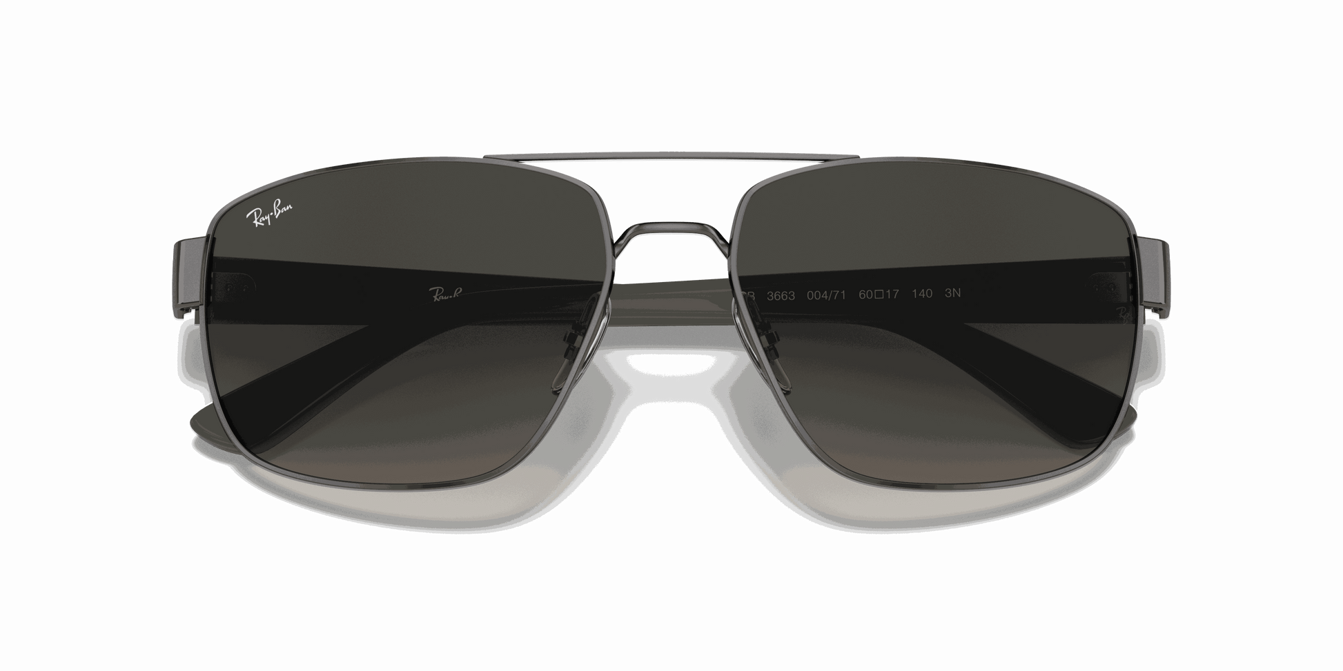 [Grey Gradient Lenses, Polished Gunmetal Frame]