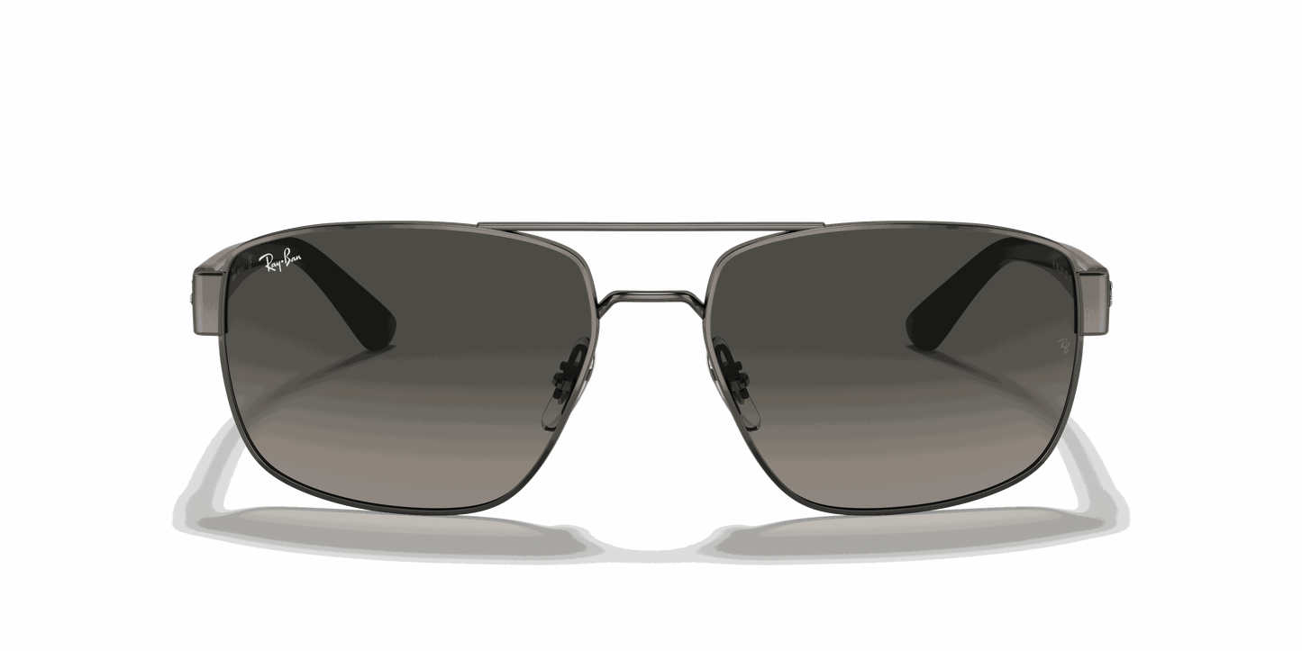 [Grey Gradient Lenses, Polished Gunmetal Frame]